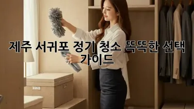 제주 서귀포 정기 청소🧹✨ 똑똑한 선택 가이드